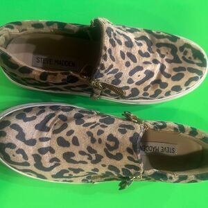 Steve Madden Leopard Print Slip-On Sneakers